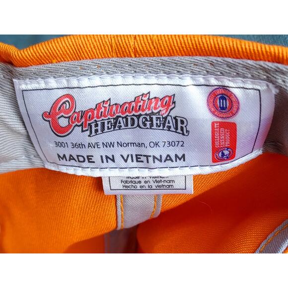 NWOT University of Tennessee Vols Orange and White Hat Cap Adjustable Back OS - Picture 6 of 8